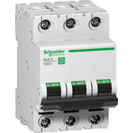 Schneider Electric Multi 9 C60SP MCB, 3P, 2A Curve C, 440V AC, 15 kA Breaking Capacity