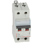 Legrand DX3 Circuit Breaker, 2P, 40A Curve C, 400V AC, 10 kA Breaking Capacity