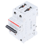 ABB System Pro M Compact S200 MCB, 2P, 16A Curve B, 400V AC, 110V DC, 6 kA Breaking Capacity