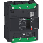 Schneider Electric, Compact MCCB 4P 160A, Breaking Capacity 25 kA, DIN Rail Mount