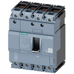 Siemens, SENTRON MCCB 4P 125A, Breaking Capacity 70 kA, Fixed Mount
