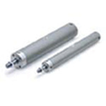 SMC Pneumatic Roundline Cylinder 25mm Bore, 125mm Stroke, CDG1 Series, Double Acting