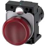 Siemens, SIRIUS ACT Red LED Indicator, 22mm Cutout, Round