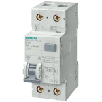 Siemens Type AC RCBO - 2P, 4.5 kA Breaking Capacity, 10A Current Rating, 5SU1 Series