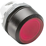 ABB Round Red Push Button Head - Momentary Modular Series, 22mm Cutout, Round