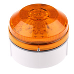 Moflash LED195 Series Amber Flashing Beacon, 20 → 30 V ac/dc, Surface Mount, Wall Mount, LED Bulb, IP65