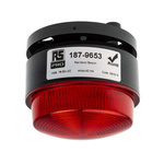 RS PRO Red Flashing Beacon, 18 → 30 V dc, Stud Mount, Surface Mount, Xenon Bulb, IP67
