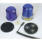 Curtis Turbo Star Series Blue Flashing Beacon, 11 → 36 V dc, Base Mount, Xenon Bulb