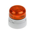 Klaxon Flashguard QBS Series Amber Flashing Beacon, 12 V dc, 24 V dc, Surface Mount, Xenon Bulb