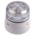 Klaxon Flashguard QBS Series Clear Flashing Beacon, 12 V dc, 24 V dc, Surface Mount, Xenon Bulb
