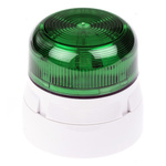 Klaxon Flashguard QBS Series Green Flashing Beacon, 110 V ac, Surface Mount, Xenon Bulb