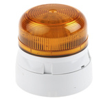 Klaxon Flashguard QBS Series Amber Flashing Beacon, 12 V dc, 24 V dc, Surface Mount, Xenon Bulb