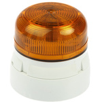 Klaxon Flashguard QBS Series Amber Flashing Beacon, 11 → 35 V dc, Surface Mount, LED Bulb