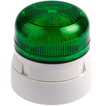Klaxon Flashguard QBS Series Green Flashing Beacon, 12 V dc, 24 V dc, Surface Mount, Xenon Bulb