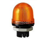Werma EM 801 Series Yellow Steady Beacon, 24 V ac/dc, Panel Mount, LED Bulb, IP65
