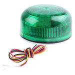 Klaxon Flashguard QBS Series Green Flashing Beacon, 12 V dc, 24 V dc, Surface Mount, Xenon Bulb