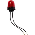 Werma EM 230 Series Red Steady Beacon, 24 V dc, Panel Mount, LED Bulb, IP65