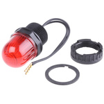 Werma EM 231 Series Red Steady Beacon, 24 V dc, Panel Mount, LED Bulb, IP65