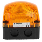Werma BWM 853 Series Yellow Double Flashing Beacon, 24 V dc, Surface Mount, Wall Mount, LED Bulb, IP67