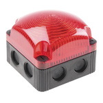 Werma BWM 853 Series Red Double Flashing Beacon, 115 → 230 V ac, Surface Mount, Wall Mount, LED Bulb, IP66, IP67