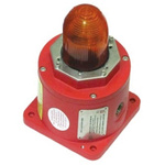 Moflash BC 150 Series Amber Flashing Beacon, 12 → 48 V dc, Base Mount, Xenon Bulb