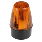 Moflash LED100 Series Amber Flashing Beacon, 85 → 280 V ac, 85 → 380 V dc, Surface Mount, Wall Mount, LED