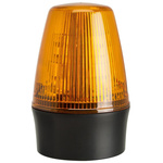 Moflash LEDS100 Series Amber Flashing Beacon, 85 → 280 V ac, 85 → 380 V dc, Surface Mount, LED Bulb, IP65