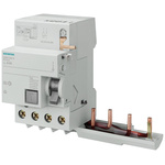 Siemens RCBO, 40A Current Rating, 4P Poles, 300mA Trip Sensitivity, Type AC, Sentron Range