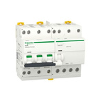 Schneider Electric RCBO, 20A Current Rating, 3P+N Poles, 30mA Trip Sensitivity, Type C, Acti9 Range