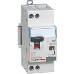 Legrand RCD Switch, 20A Current Rating, 1P+N Poles, 30mA Trip Sensitivity, Type C, DX Range