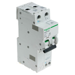 Schneider Electric RCBO, 16A Current Rating, 1P+N Poles, 30mA Trip Sensitivity, Type C, Acti 9 Range