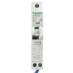 Schneider Electric RCBO, 10A Current Rating, 1P+N Poles, 30mA Trip Sensitivity, Acti 9 Range