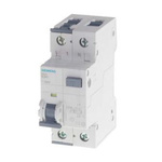 Siemens RCBO, 16A Current Rating, 2P Poles, 30mA Trip Sensitivity, Sentron Range