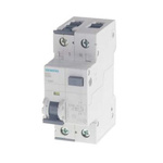 Siemens RCBO, 16A Current Rating, 2P Poles, 30mA Trip Sensitivity, Sentron Range