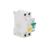 Eaton RCBO, 16A Current Rating, 1P+N Poles, 30mA Trip Sensitivity, Type C, PXK Range