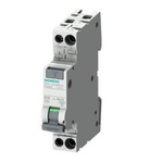 Siemens RCBO, 4A Current Rating, 1P+N Poles, 30mA Trip Sensitivity, Type C, SENTRON Range