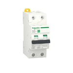 Schneider Electric RCBO, 25A Current Rating, 2P Poles, 30mA Trip Sensitivity, Resi9 Range