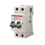 ABB RCBO, 6A Current Rating, 2P Poles, 30mA Trip Sensitivity