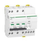 Schneider Electric RCBO, 16A Current Rating, 3P+N Poles, 30mA Trip Sensitivity, Type C, Acti9 Range
