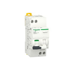 Schneider Electric RCBO, 16A Current Rating, 1P+N Poles, 30mA Trip Sensitivity, Type C, Acti9 Range