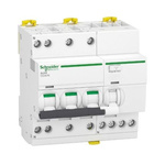 Schneider Electric RCBO, 25A Current Rating, 3P+N Poles, 30mA Trip Sensitivity, Type C, Acti9 Range