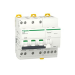 Schneider Electric RCBO, 25A Current Rating, 3P+N Poles, 300mA Trip Sensitivity, Type C, Acti9 Range