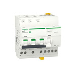 Schneider Electric RCBO, 20A Current Rating, 3P+N Poles, 30mA Trip Sensitivity, Type C, Acti9 Range
