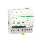 Schneider Electric RCBO, 25A Current Rating, 3P+N Poles, 30mA Trip Sensitivity, Type C, Acti9 Range