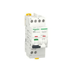 Schneider Electric RCBO, 32A Current Rating, 1P+N Poles, 30mA Trip Sensitivity, Type C, Acti9 Range
