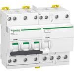 Schneider Electric RCBO, 25A Current Rating, 3P+N Poles, 30mA Trip Sensitivity, Type C, Acti9 Range