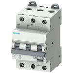 Siemens RCBO, 10A Current Rating, 3P Poles, 300mA Trip Sensitivity, Type B, Sentron Range