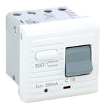 Legrand RCBO, 10A Current Rating, 2P Poles, 30mA Trip Sensitivity, Type A, Mosaic Range