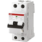ABB RCBO, 16A Current Rating, 2P Poles, 30mA Trip Sensitivity, Type C, System Pro M Compact Range