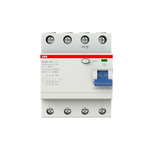 ABB F200 RCCB, 100A, 4 Pole, 100mA, Type AC, 400V ac